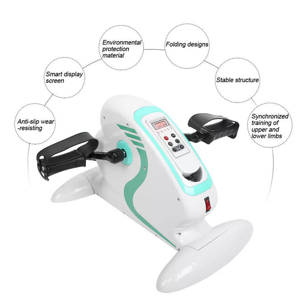 Mini Exercise Bike Pedal Exerciser Gym Bike Fitness Exercise Cycle Leg/Arm 220V