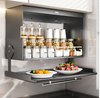 Pull-Down Kitchen Organiser 3 Tiers Spice Rack Storage Shelves Wall-Mounted AU