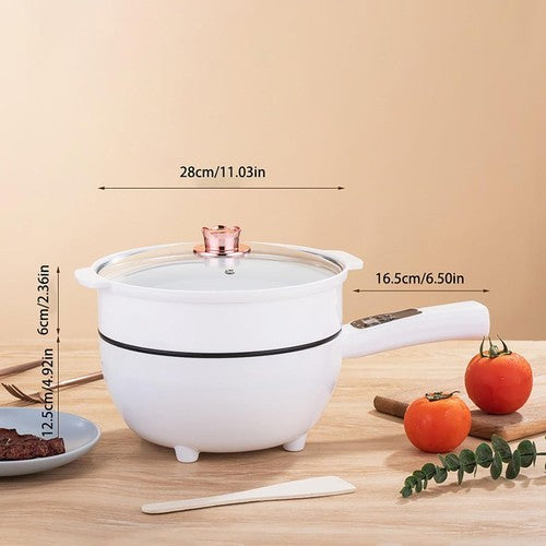4L 28cm Electric Frying Pan with Steamer&Lid Non-stick Multifunctional Cookware