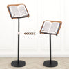 2-in-1 Floor Book&Laptop Lectern Stand Adjustable Angle Wooden Reading Holder