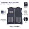 Police Cosplay Uniform Shirt Hat Whistle Costume Suit Birthday Gift For Kids AU