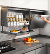 Pull-Down Kitchen Organiser 3 Tiers Spice Rack Storage Shelves Wall-Mounted AU