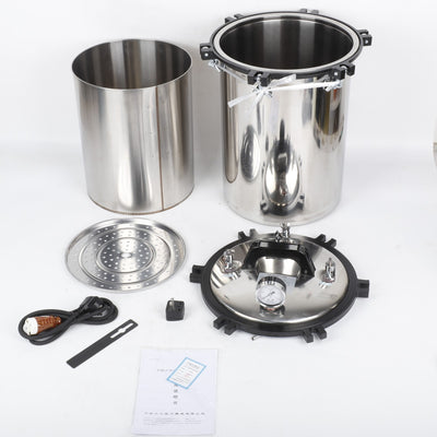 24L Autoclave Sterilizer Dental Medical Lab Equipment Stainless Steel