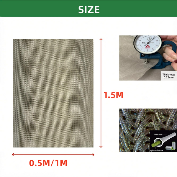 1X1.5M Signal Blocking Material RFID EMF Shielding Silver Fabric Faraday Cage AU