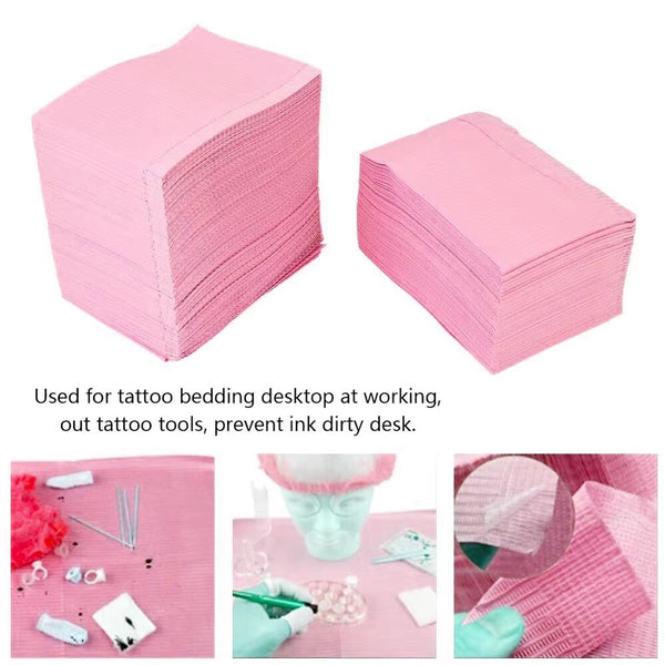 500x Dental Medical Bibs Manicure Tattoo Feeding Clean Disposable Waterproof Pad