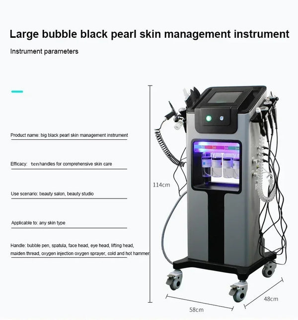 10 in 1 Hydro Dermabrasion Machine Hydrogen Oxygen Skin Care Small Bubble Device