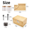 Bamboo Locking Storage Stash Box Bundle ockable Herbal Supply Kit w/ Accessories