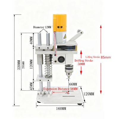 Electric Bench Drill 7 Speed Drilling Machine w/ 10pcs2.0-6.0 mm Drill Bits