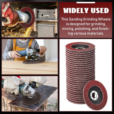 40/60/80/100/120 Grit Grinding Sanding 50 Pack Flap Discs for Angle Grinder AU