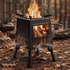 Wood Burning Camping Stove & Bag for Backpacking Outdoor Cooking Heating