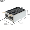 Professional Electric Round Waffle Iron w/ Nonstick Coating & Manual Thermostat