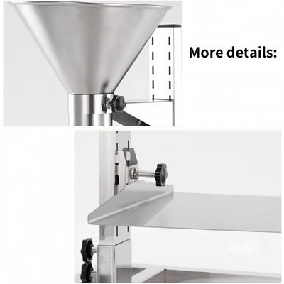 2"Inch Stainless Steel Feeding Hopper W/Support Stand for Powder Liquid Granules