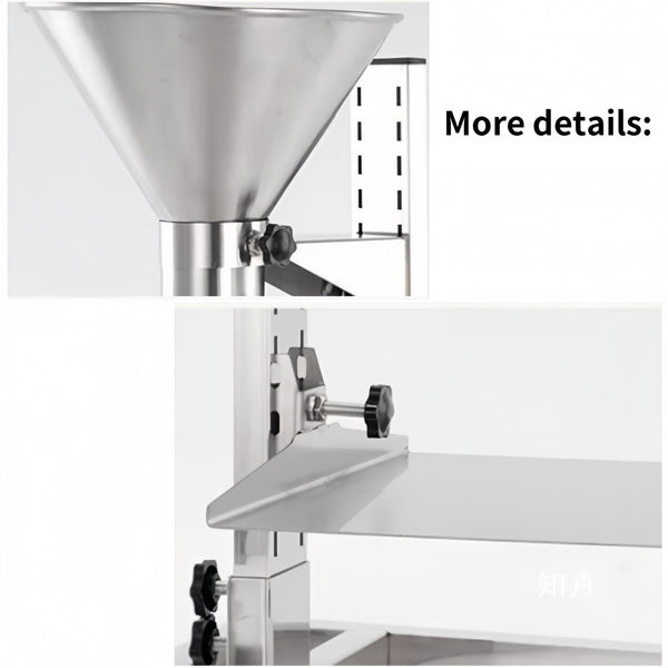 2"Inch Stainless Steel Feeding Hopper W/Support Stand for Powder Liquid Granules