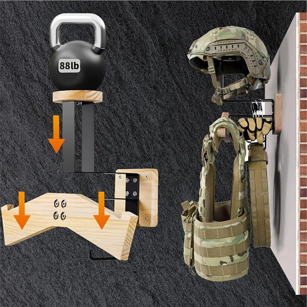 Helmet Holder Motorcycle Gear Rack Wall Mount Gloves Holder Gear Clothes Hanger