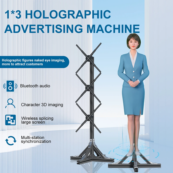 3*50cm 3D Holographic Fan Hologram Projector LED Photo Video Advertising Display