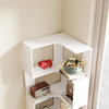 5 Tier Corner Bookshelf Open Display Bookcase for Study Office Books Organiser