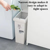60L Removable Rubbish Bin 3 Compartment Trash Can Waste Rubbish Recycling