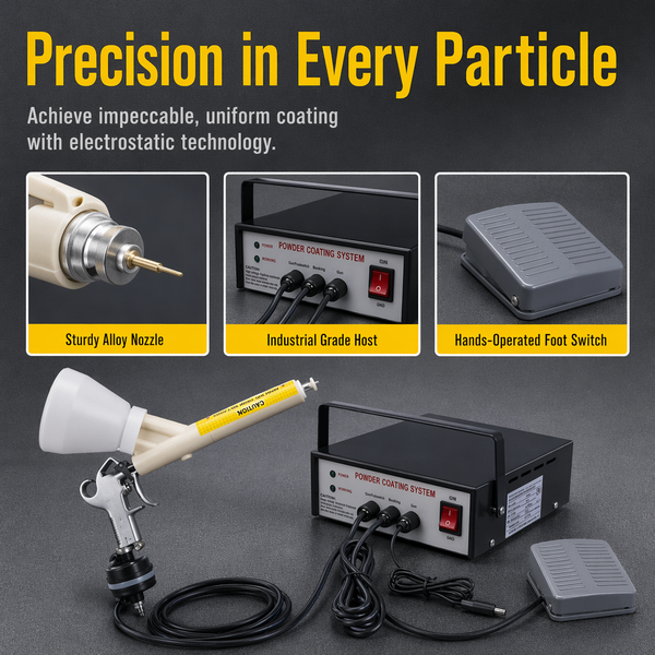 Automatic Powder Coating Machine Electrostatic Air Paint Sprayer Gun Adjustable
