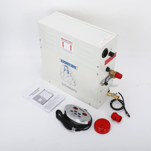 220V 6KW Auto Draining Steam Generator Shower Sauna Spa Steam Bath Generator AU