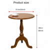 Wooden Side Table Round End 50cm Bedside Table Vintage Coffee Table Nightstand