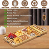 Bamboo Cheese Cutting Board Knife Gift Set Wooden Snack Serving Tray Foldable