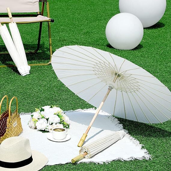 33 Inches Paper Umbrellas for Weddings DIY Painting Craft Decorative Umbrellas