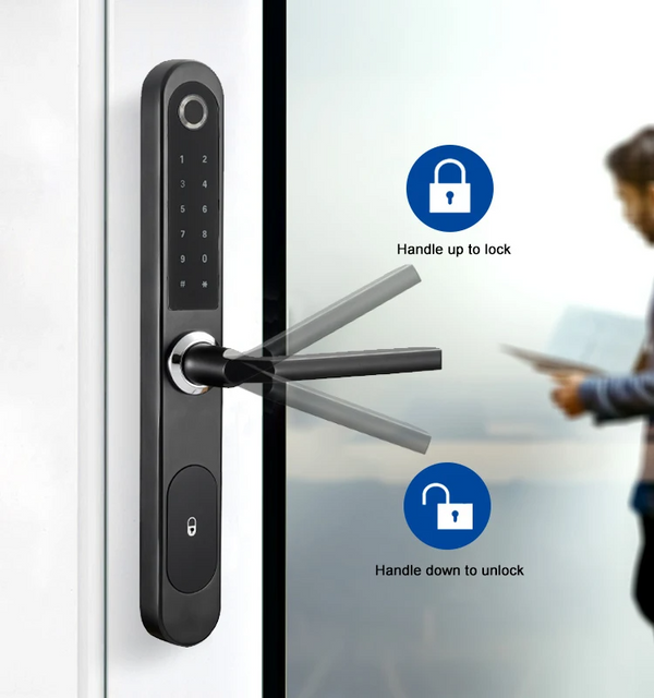 Fingerprint Door Lock Tuya APP Control Smart Slim Lock Electronic Door Lock AU