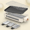 Electric BBQ Grill 2 Tier Smokeless Barbecue Pan Stove with Grill Plate & Trays
