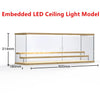 Acrylic Display Case Dustproof Clear Box LED Light 60cm For Figure Car Model Toy
