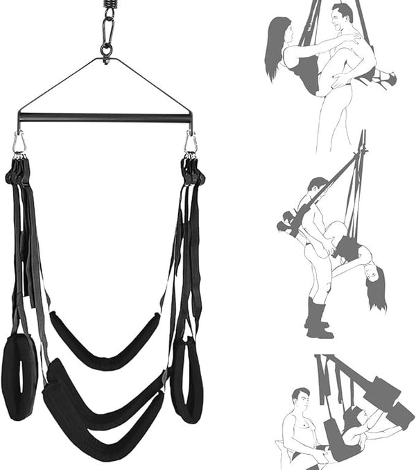 1.8m Couple Sex Swing Hammock Sex Swing Stand BDSM Bondage Frame w/Sling AU