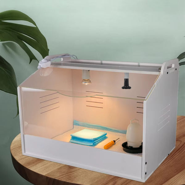 80CM Chick Brooder Box Rearing Poultry Feeding Box Keep Warm Up to 35 Chicks