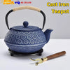 900ml Cast Iron Kettle Teapot Tea Pot Infuser Strainer Black Japanese Style