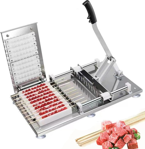 Manual Mutton Kebab Machine 10 Strings Stainless Steel BBQ Skewer String Machine