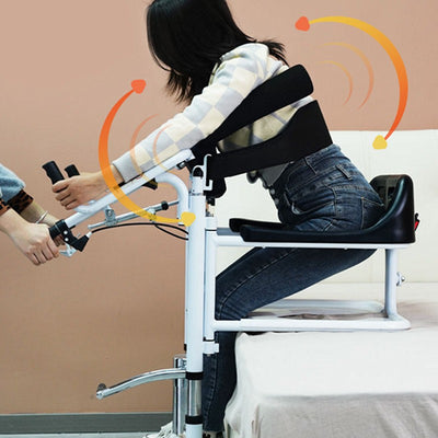 Lift Transfer Chair Patient Wheelchair+Assist Rise Lifter Hydraulic Lift Chair