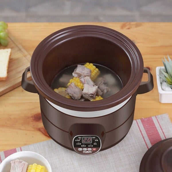 Slow Cooker 3.5L Electric Stew Pot Ceramic Inner for Soup Porridge Healthy Cook