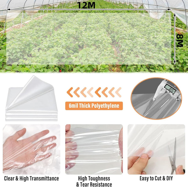 0.15mmPlastic Film Cover Clear Greenhouse Plastic Sheeting Heavy Duty Greenhouse