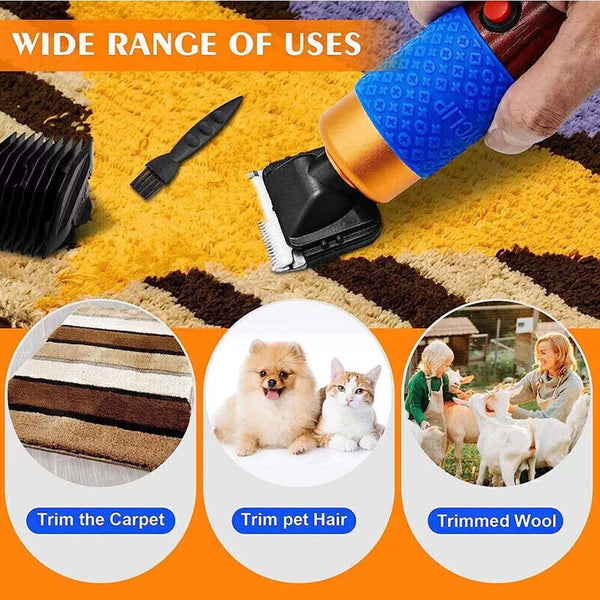 2 in 1 Cut & Loop Pile Carpet Gun& Carpet Trimmer Clippers with Tufting Frame