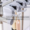 Broom Hanger Mop Holder with Drain basket Movable Mop Rack Cleaning Tool Cart AU