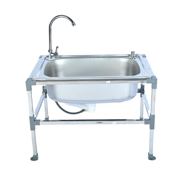 Commercial Floor Mop Sink with Drain Button Utility Sink Water Faucet Kits AU