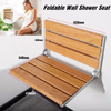 Foldable Wall-Mount Shower Seat Fold Down Shower Bench Chair for Elderly 440lbs