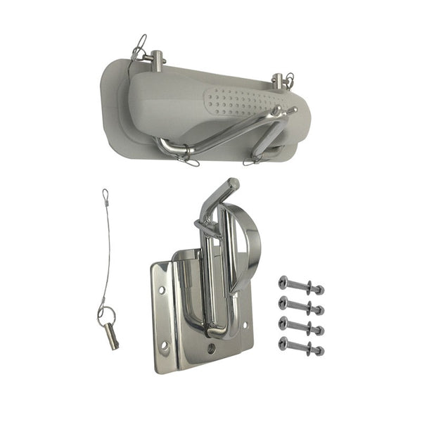 Quick Release Snap Inflatable Boat Insta-Lock Snap Davits Set w/Handle Pad AU