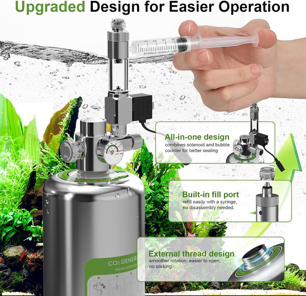 5L Aquarium CO2 Generator System Quick-Release for Aquarium Plants Tanks AU