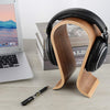 Wood Arch Headphone Stand Holder Hanger Walnut Earphone Headset Display Rack AU