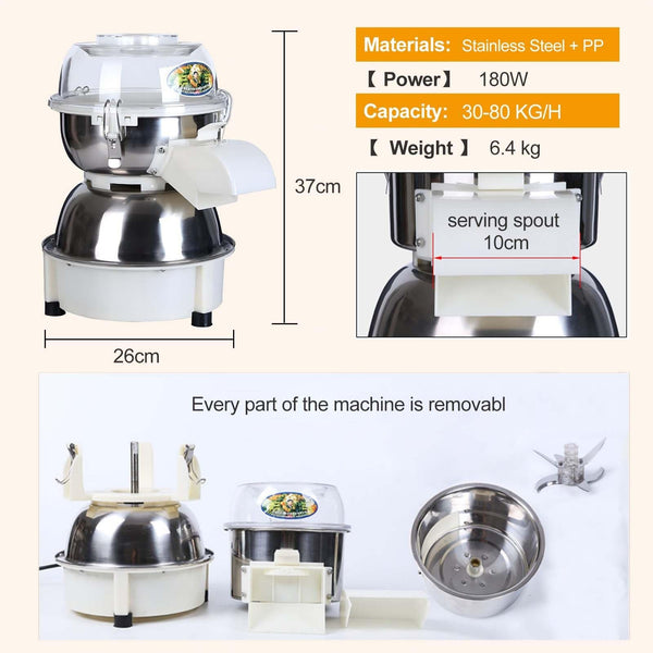 Commercial Food Chopper Electric Vegetable Chopper Food Processor Kitchen Auto