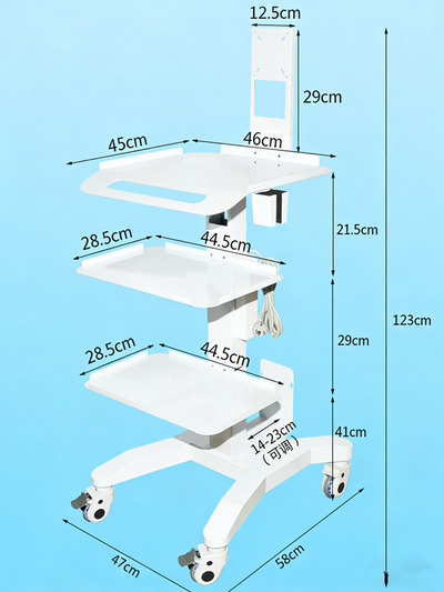 Medical Trolley Stand Dental Oral Scanner Mobile Cart Clinic Laptop Holder AU