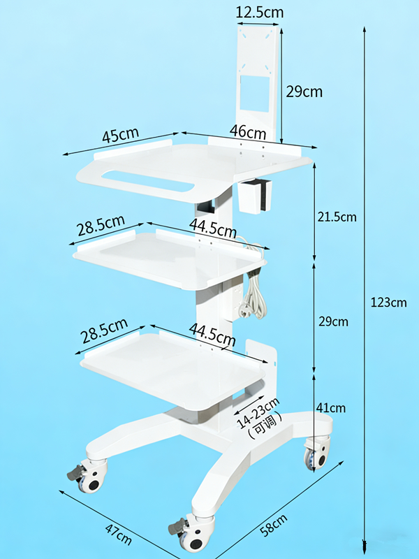 Medical Trolley Stand Dental Oral Scanner Mobile Cart Clinic Laptop Holder AU