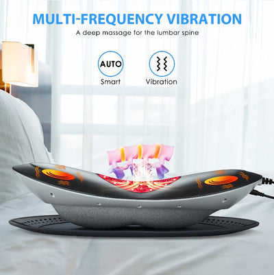 Electric Lumbar Traction Massager Adjustable Intensity Lower Back Pain Relief AU