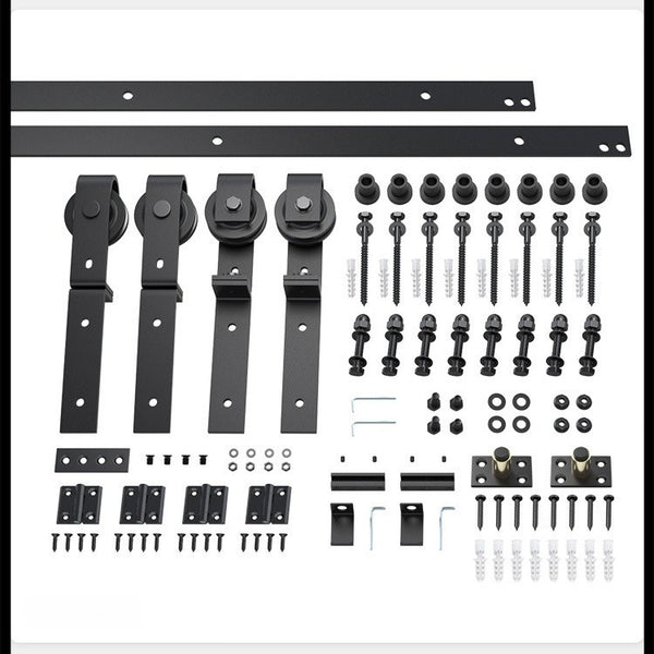 6FT Barn Door Hardware Closet Track Kit 4 Door Gear Set 150kg Barn Door Track