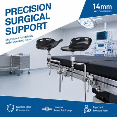1 Pair Universal Adjustable Leg Holder 14mm Surgical Support for Operating Table