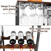 3-Tier Metal Wine Rack Wine Bottle Storage Shelf Display Cabinet for Home Bar AU
